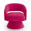 Fauteuil demi-tonneau pivotant rembourré en velours-1832133550