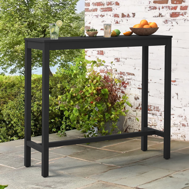 Table de bar Herstein, Noir, noir, noir, noir, H 39 po x L 45 po x l 15 po