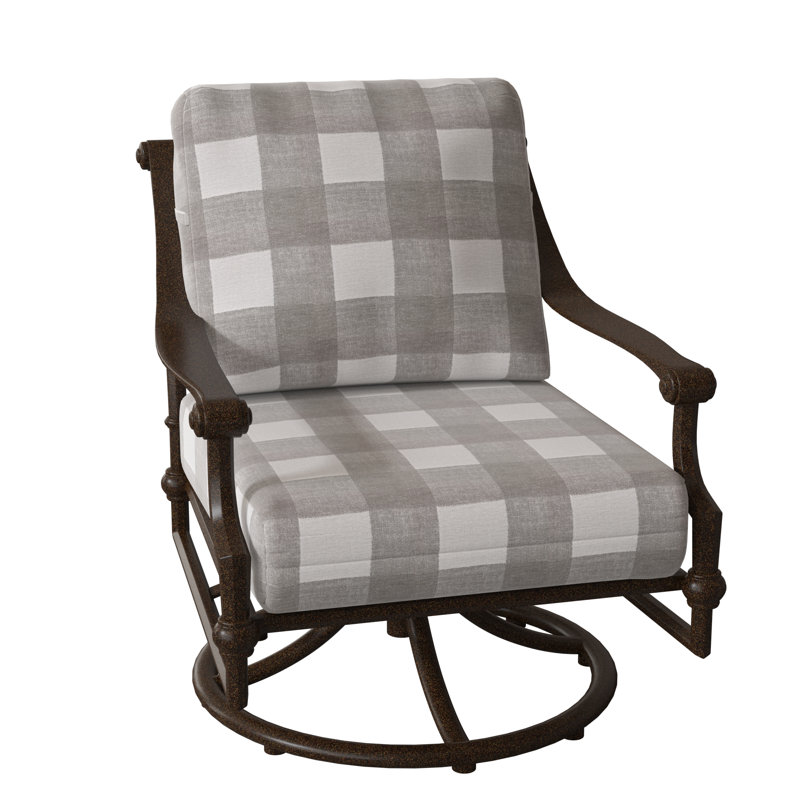 Delphi Outdoor Rocker Chair, Chestnut Brown, Canvas Bird's Eye Sunbrella® Canvas