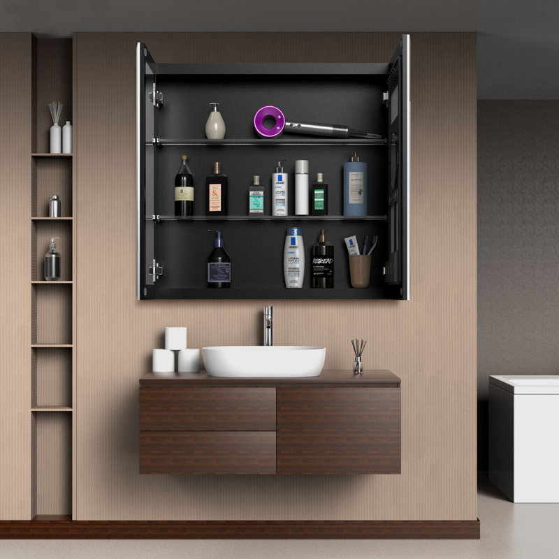 Miroir à pharmacie encastré l 30 po x H 26 po