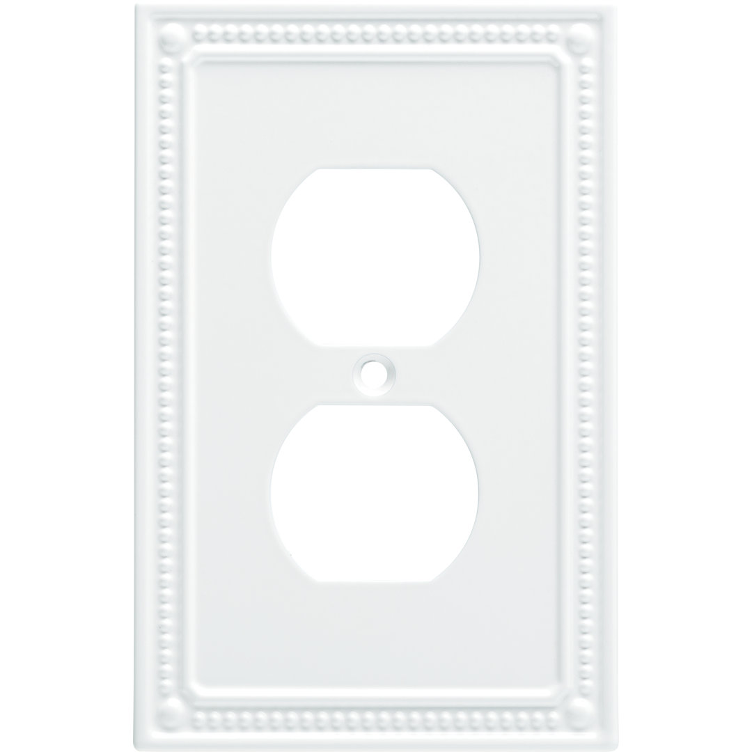 Classic Beaded 1-Gang Duplex Outlet Wall Plate Franklin Brass 