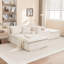 Chaise longue en velours côtelé moderne Sarmiento avec mousse haute densité-117430047