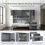 Lit escamotable simple avec tiroirs et bureau-130417865