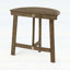 Table bistro d'extérieur pliante demi-ronde en bois d'acacia, finition grise, conception durable et peu encombrante pour les petits patios et balcons