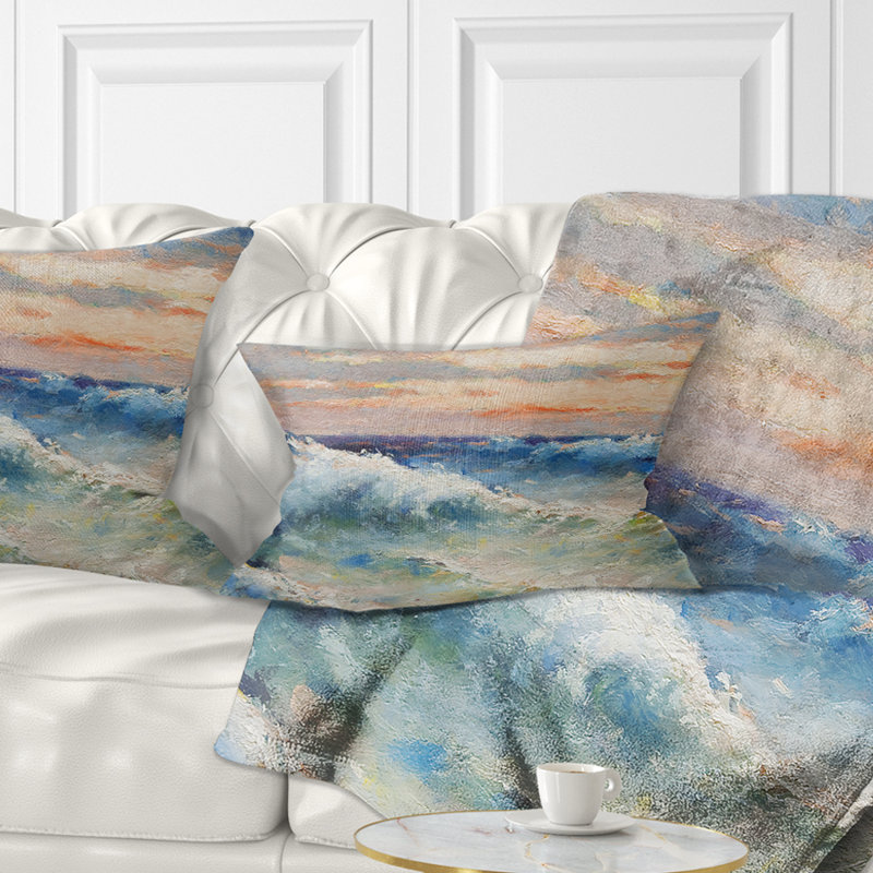 Coussin imprimé Waves pendant la tempête - Sea & Shore