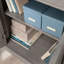 Armoire de rangement au design fonctionnel, finition gris moyen