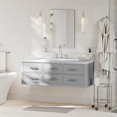 Ensemble de meuble-lavabo simple mural 54,25 "Macmullin