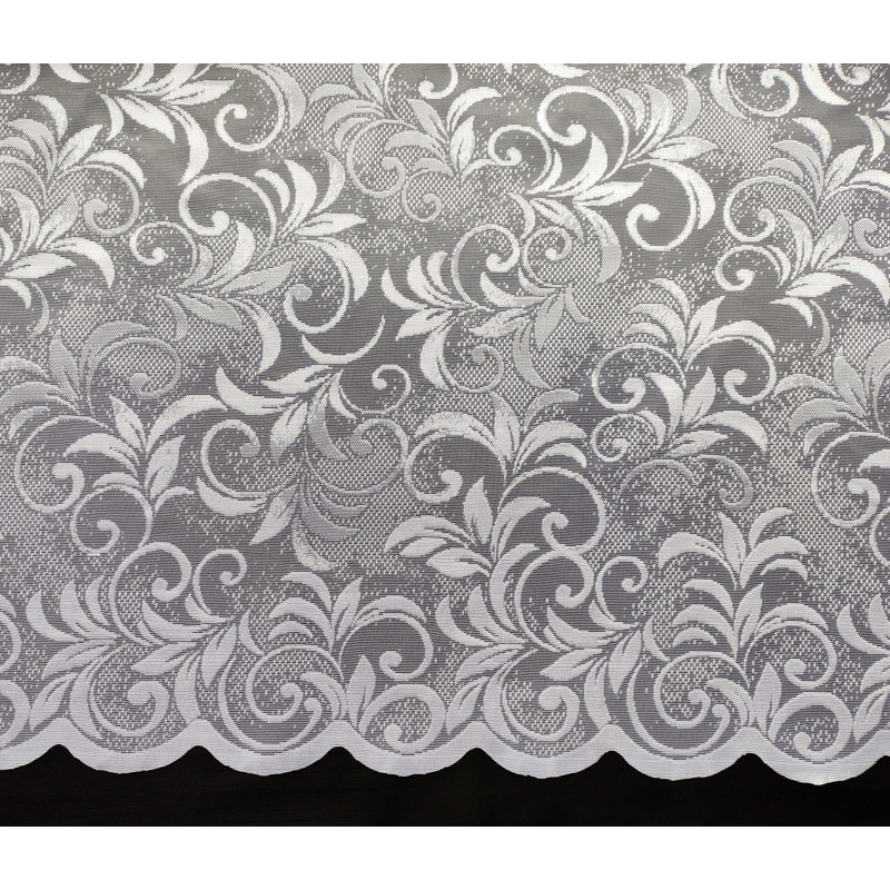 Wooten Lace Semi Sheer Curtain Single Panel, 500cm Width x 206cm Drop