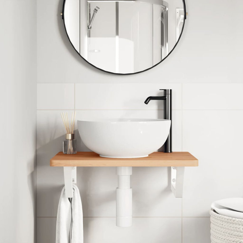 60cm Bathroom Vanity Top, White