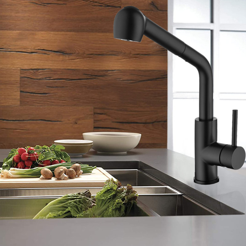 FB WERFY Pull Out Kitchen Faucet,  Matte Black