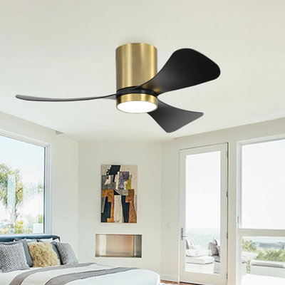 Ventilateur de plafond à hélice à DEL 3 pales de 42 po avec télécommande et ensemble d'éclairage inclus Apolino