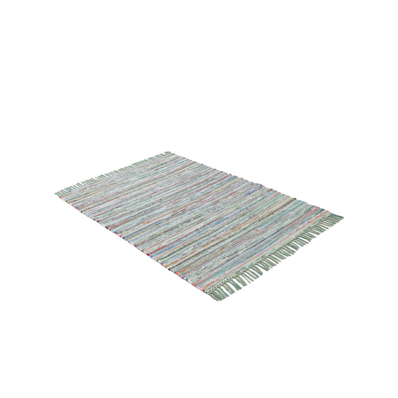 Chindi Hand Woven Kilim Green Rug, Rectangle 200 x 290cm