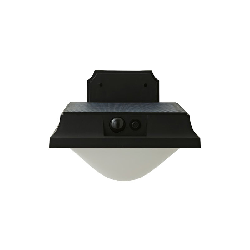 Matte Black 13cm H Solar Powered Integrated LED Outdoor Sconce