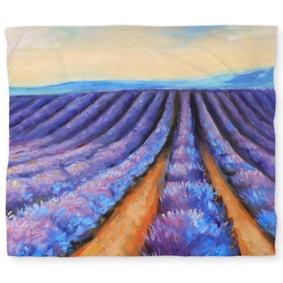 Lavender Fields Purple King Duvet Cover - Contemporary Home Decor