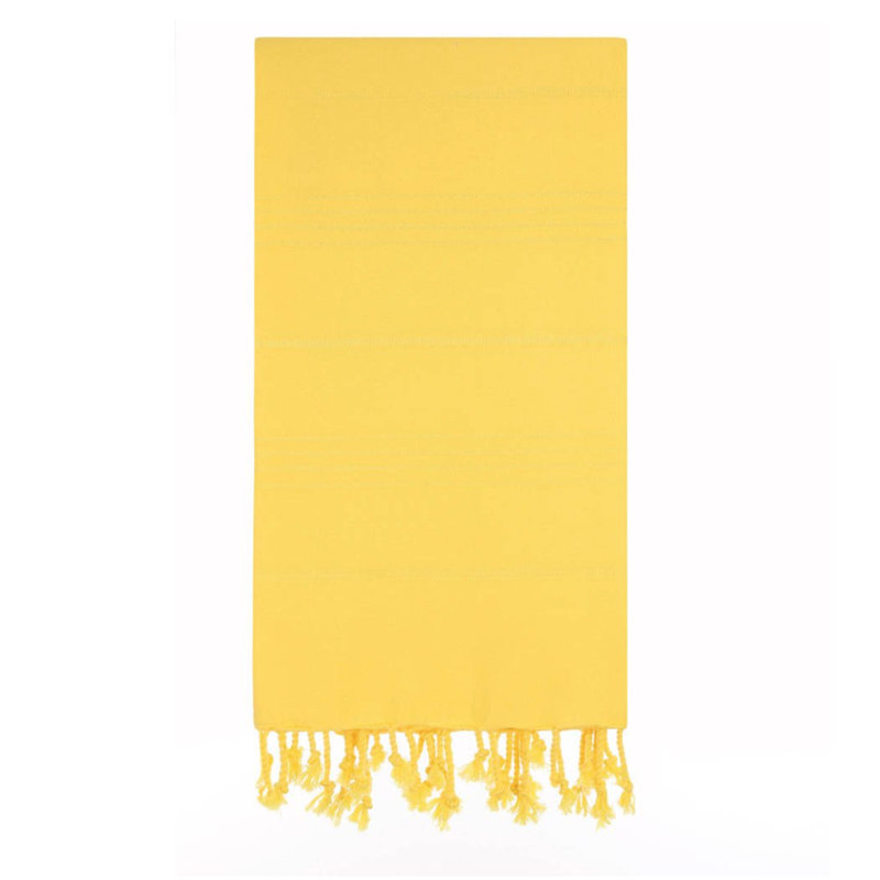 Themroc Turkish Cotton Sand Free Beach Towel, Yellow