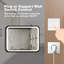 Miroir de salle de bain 40 po x 32 po DEL, à intensité variable, antibuée, cadre en métal noir, étanche IP54 | Idée de cadeau