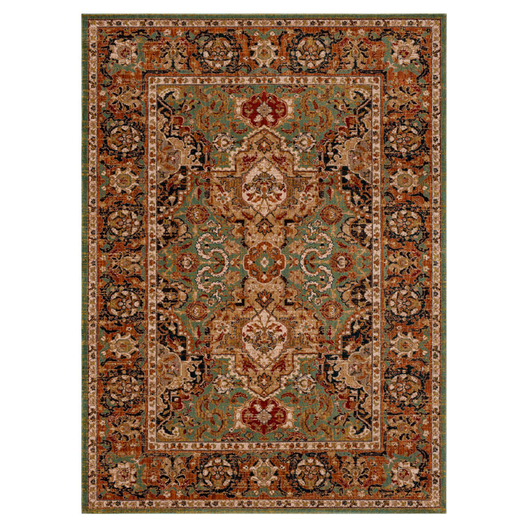 Spice Market Dhahar Plush Pile Stain/Fade Resistant Polyester Woven Ornamental Indoor Area Rug