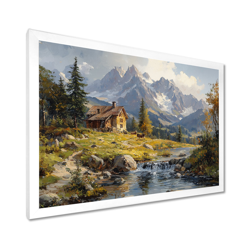 Art mural de salon Gerven, H 24 po x l 32 po, Reproduction encadrée d'une seule photo, Blanc