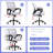Office Chair Ergonomic Mesh Task Chair Adjustable Height Office Chair Executive Desk Chair Swivel Rolling Office Computer Chair with Armrest Wheels for Office Home-549079376