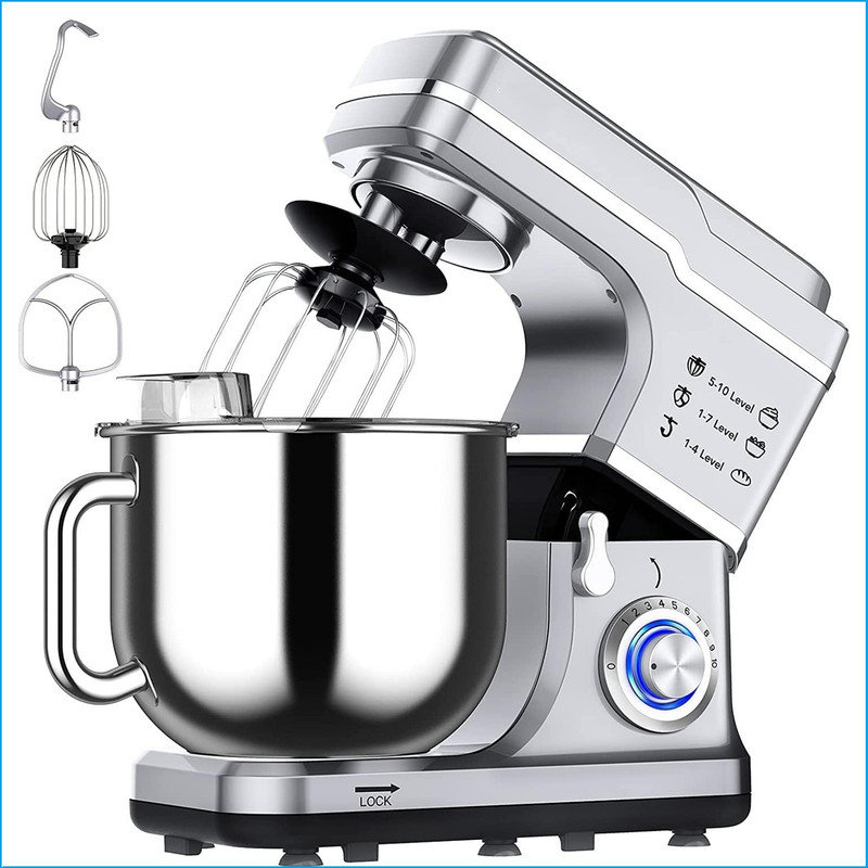 Blue Elephant Stand Mixer, Silver