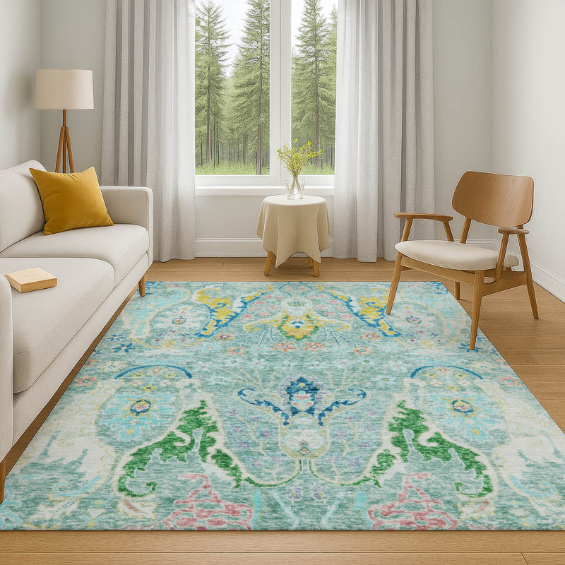 Premium Machine Washable Alaina AMF1932 Modern Rug, Rectangle 9' x 12'