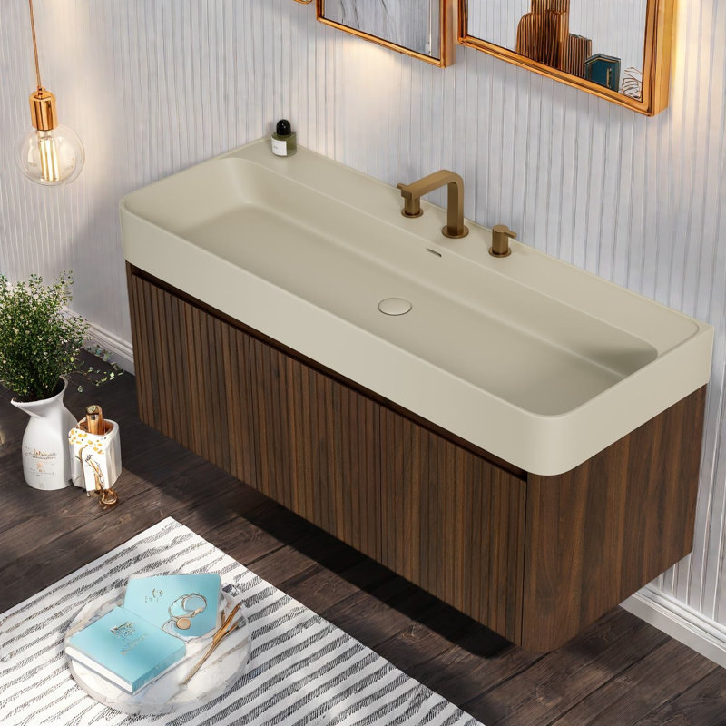 Meubles-lavabos (incluant le meuble et le lavabo) 48 pouces modernes suspendus, 47.24