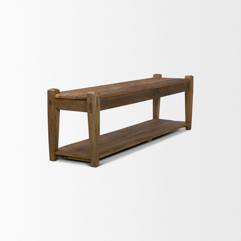 Banc en bois récupéré brun foncé Ashwick