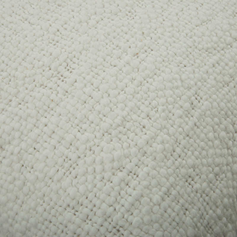 Cotton Throw Pillow, White