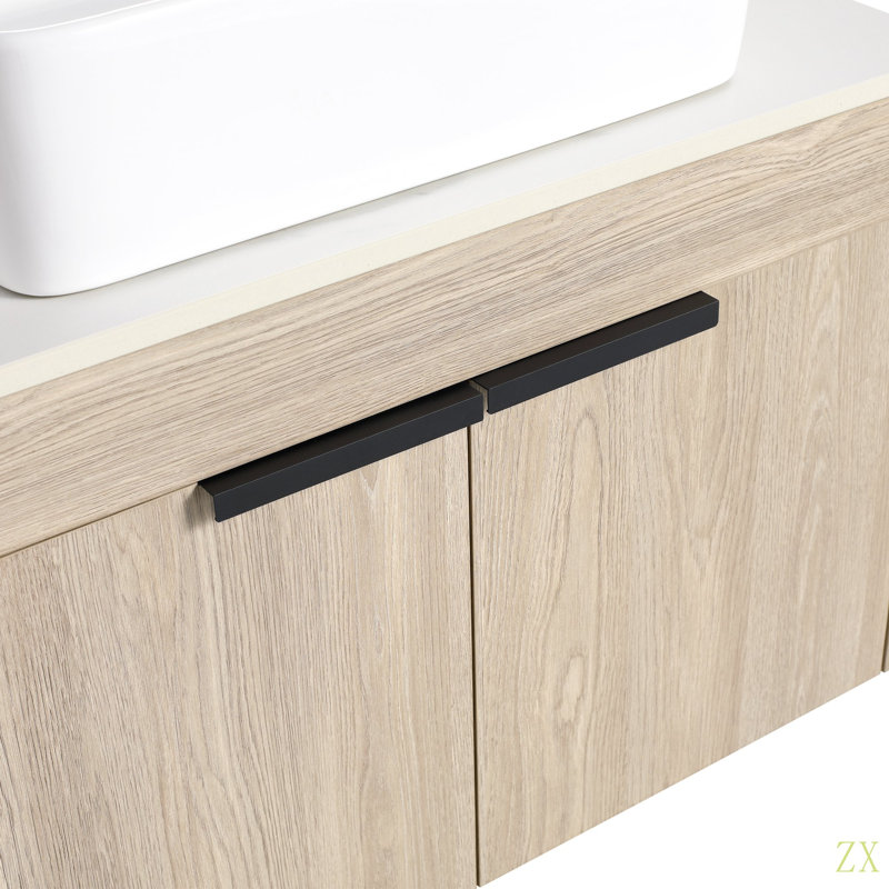 Ensemble de meuble-lavabo flottant 30 po avec lavabo mural en céramique 30 po Modern Design Float, 30"