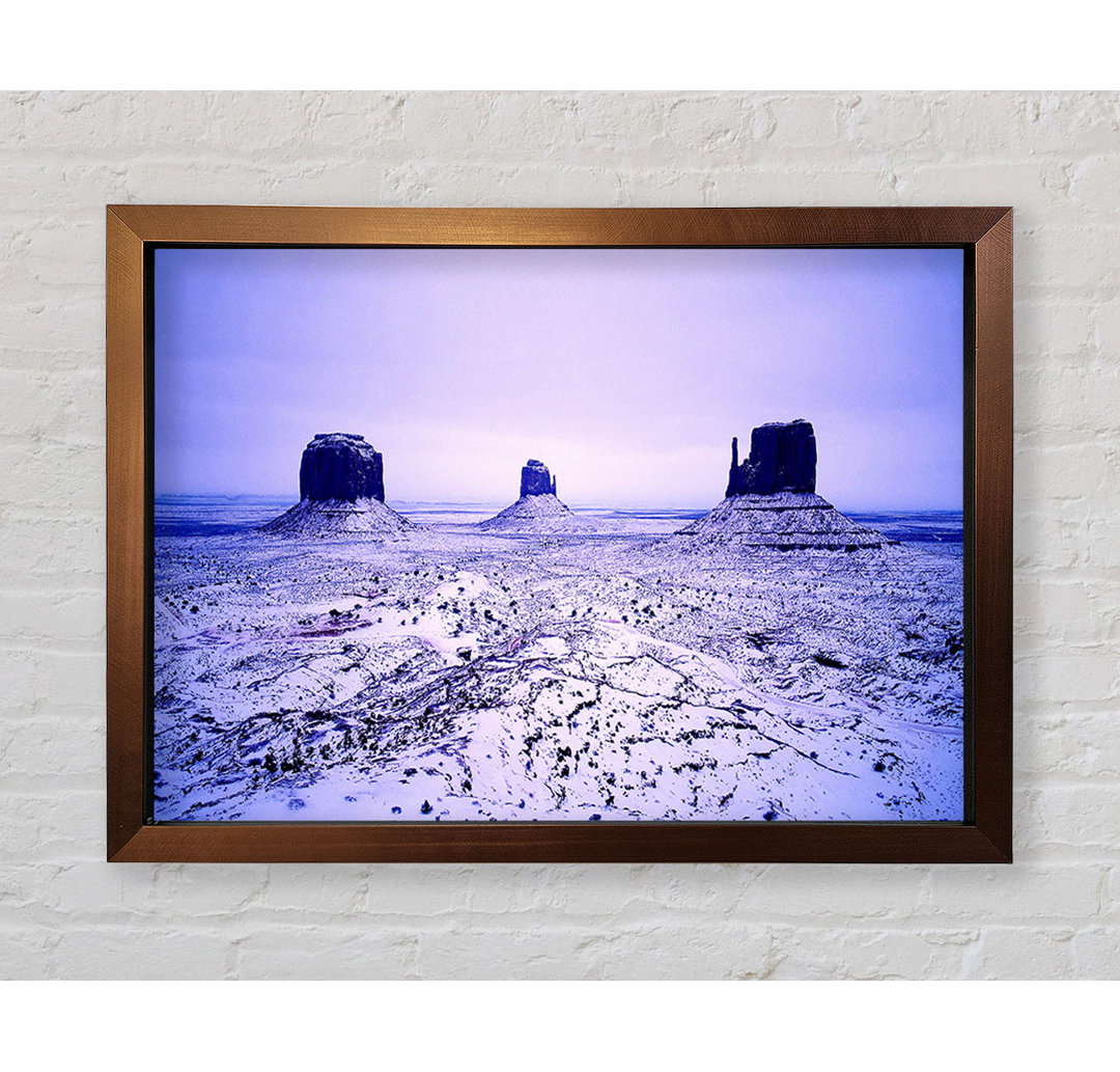 Winter Has Arrived At Monument Valley Gerahmter Druck Wandkunst