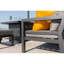 Berlin Aluminum 9 Seater Corner Sofa Set With Fire Pit Table