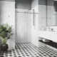 Elan E-Class 56-60" W x 76" H Sliding Frameless Shower Door with 3/8" Clear Glass