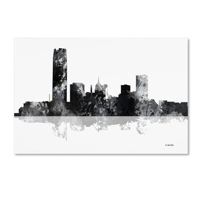Oklahoma City Oklahoma Skyline BG-1' Graphic Art on Wrapped Canvas -  Trademark Fine Art, MW0156-C1219GG