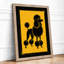 Poodle in Profile Retro - Framed Print-1201586444-1201586447