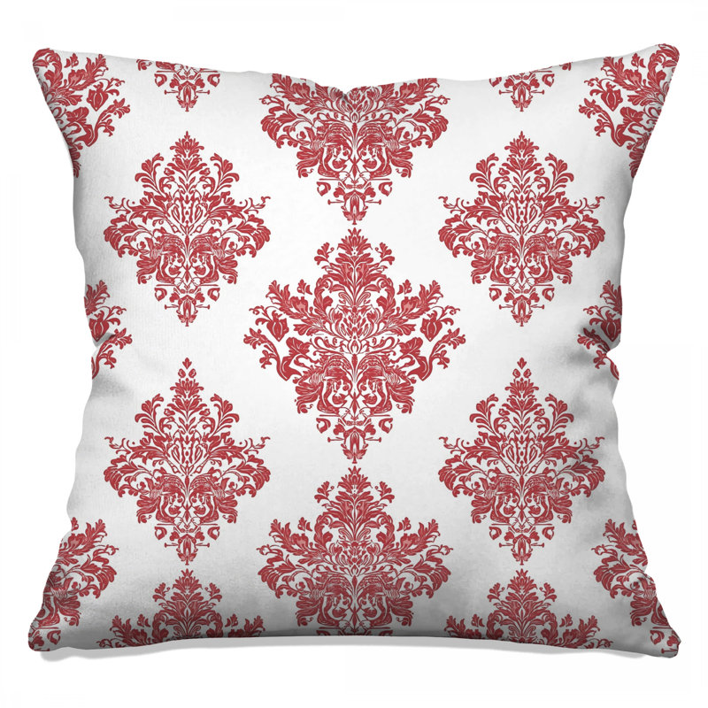 Coussins décoratifs Red Damask, 26 x 26 pouces