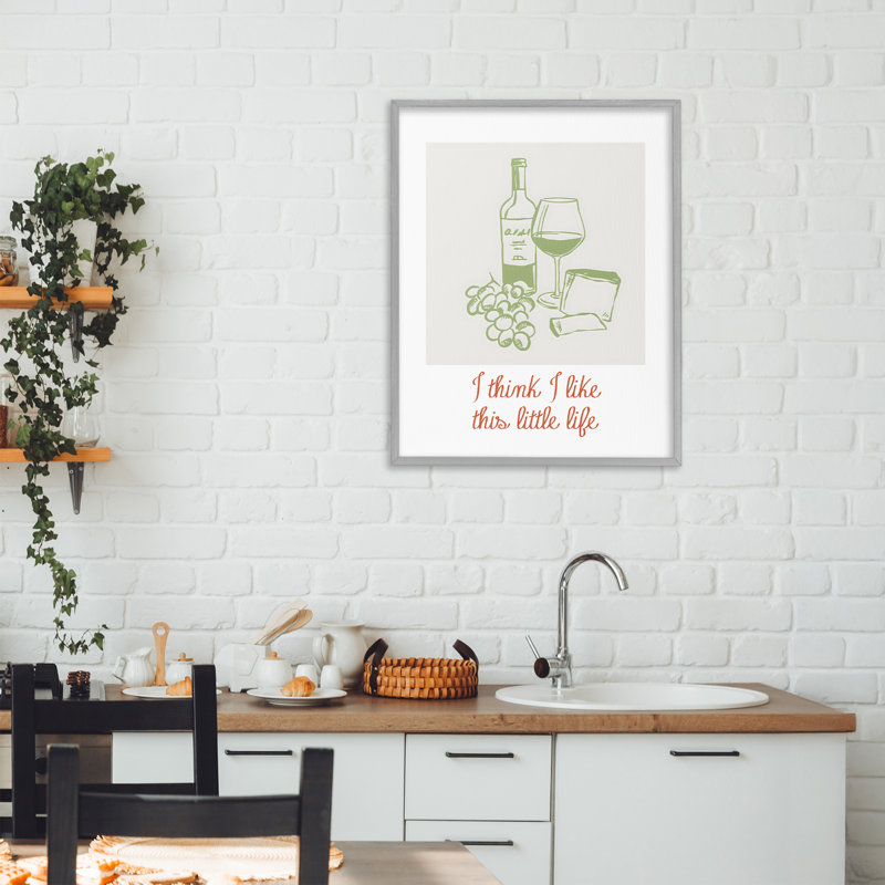 «I Think I Like This Little Life», giclée encadrée, design par The Prints Vibe, 20 x 16, Farmhouse Grey Giclee Framed