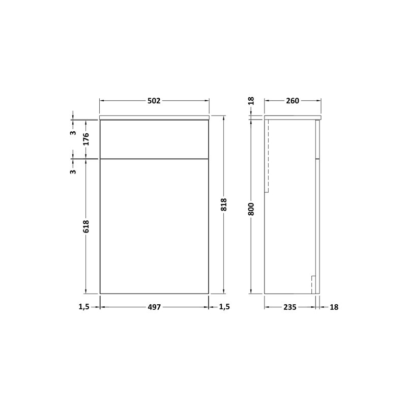 Arno Under Sink Cabinet, Satin Anthracite