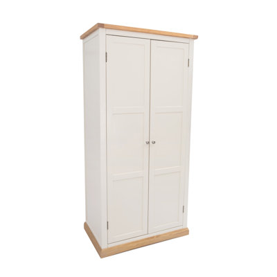 Winterton 2 Door Solid + Manufactured Wood Wardrobe