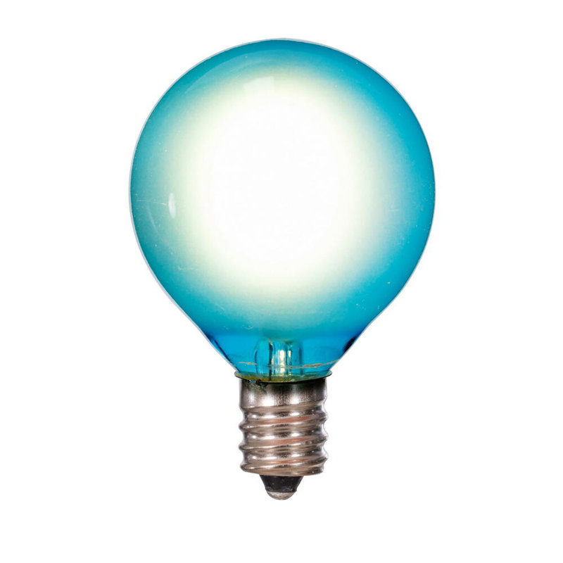 18Lt LED Glass G40-E12 Filament End-Connecting Set, Blue