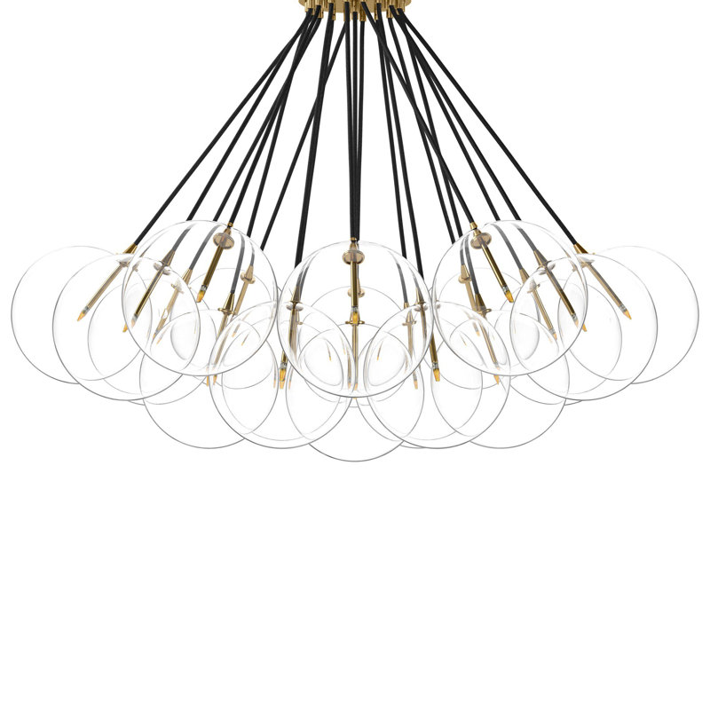 Cloud 19 - Light Chandelier, Brass