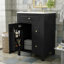 Meuble-lavabo de 24 pouces avec lavabo en céramique, porte et tiroirs à fermeture en douceur, supports de rangement doubles, idéal pour les petits espaces et une organisation efficace.-358112047
