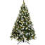 Arbre de Noël blanc / vert pin floqué / givré / cachemire réaliste avec lumières DEL-388132493