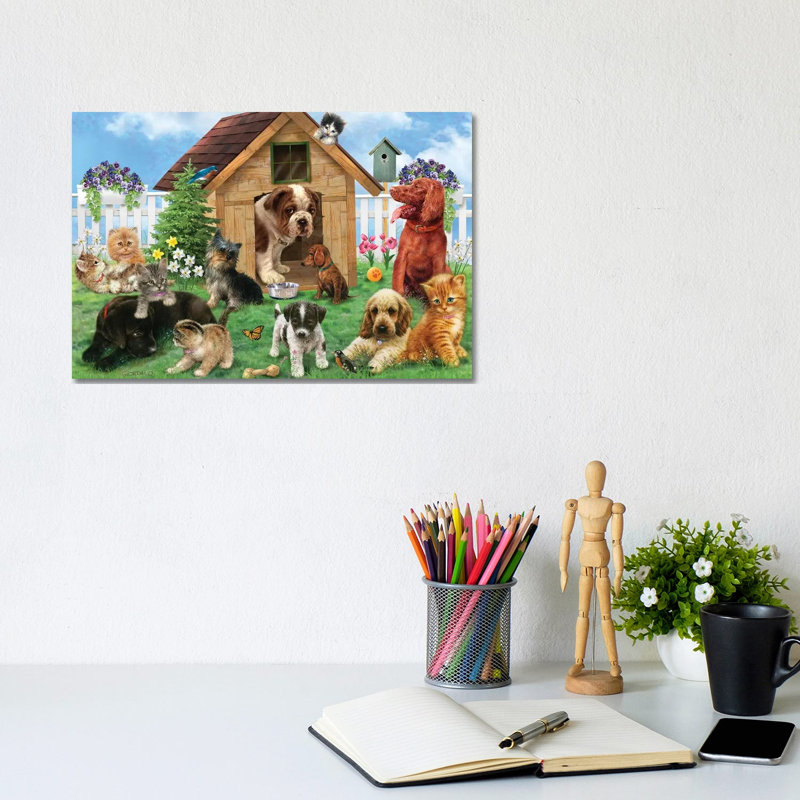 Aftenoon Playdate by Giordano Studios - Wrapped Canvas Print, 20.32 cm H x 30.48 cm W