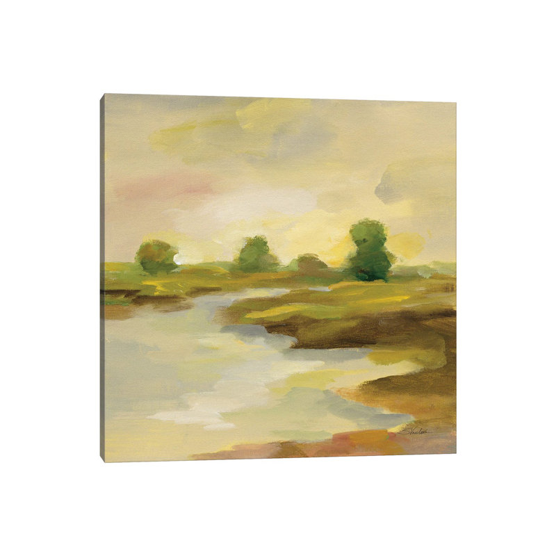 Chartreuse Fields I by Silvia Vassileva - Gallery-Wrapped Canvas Giclée on Canvas, Canvas, 30.48 cm H x 30.48 cm W