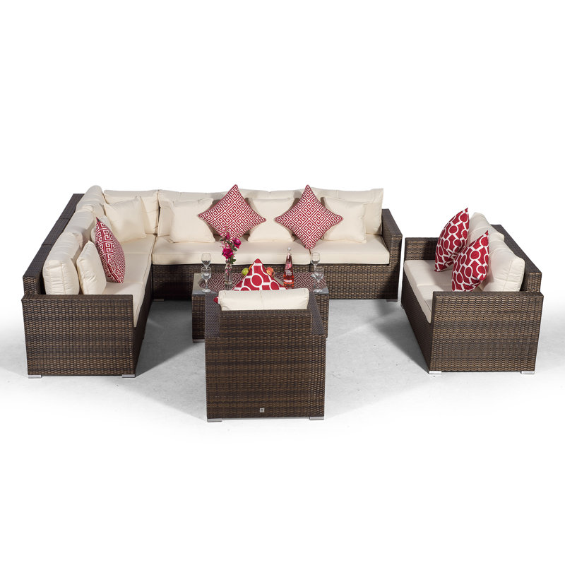 Yancey 5 Seater Rattan Corner Sofa Set