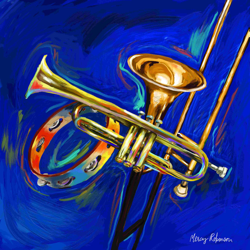 «Brass Trumpet», impression sur toile tendue, H 20 po x l 20 po
