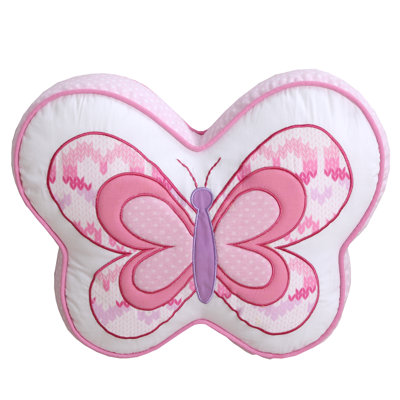  Cute Butterfly Decorative 100% Cotton Throw Pillow