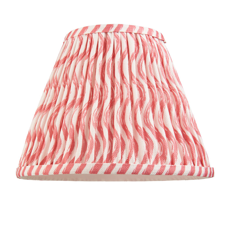 Ripple Lamp Shade, Pink, 18.5cm H x 12.5cm W x 25cm D