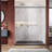 56-60" W x 72" H Semi-Frameless Double Sliding Shower Door-59866373