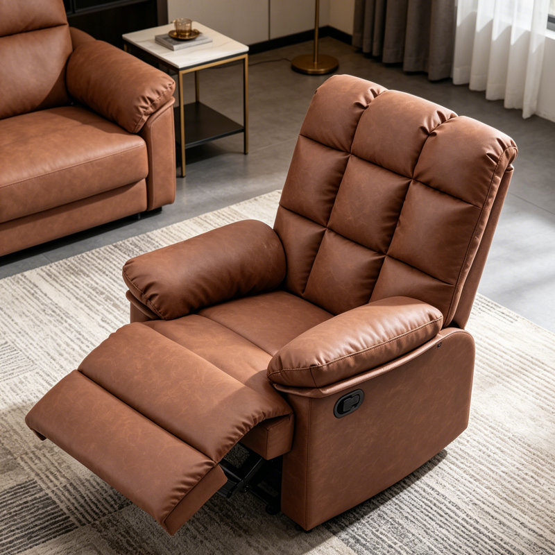 1 Seater Faux Leather Sofa